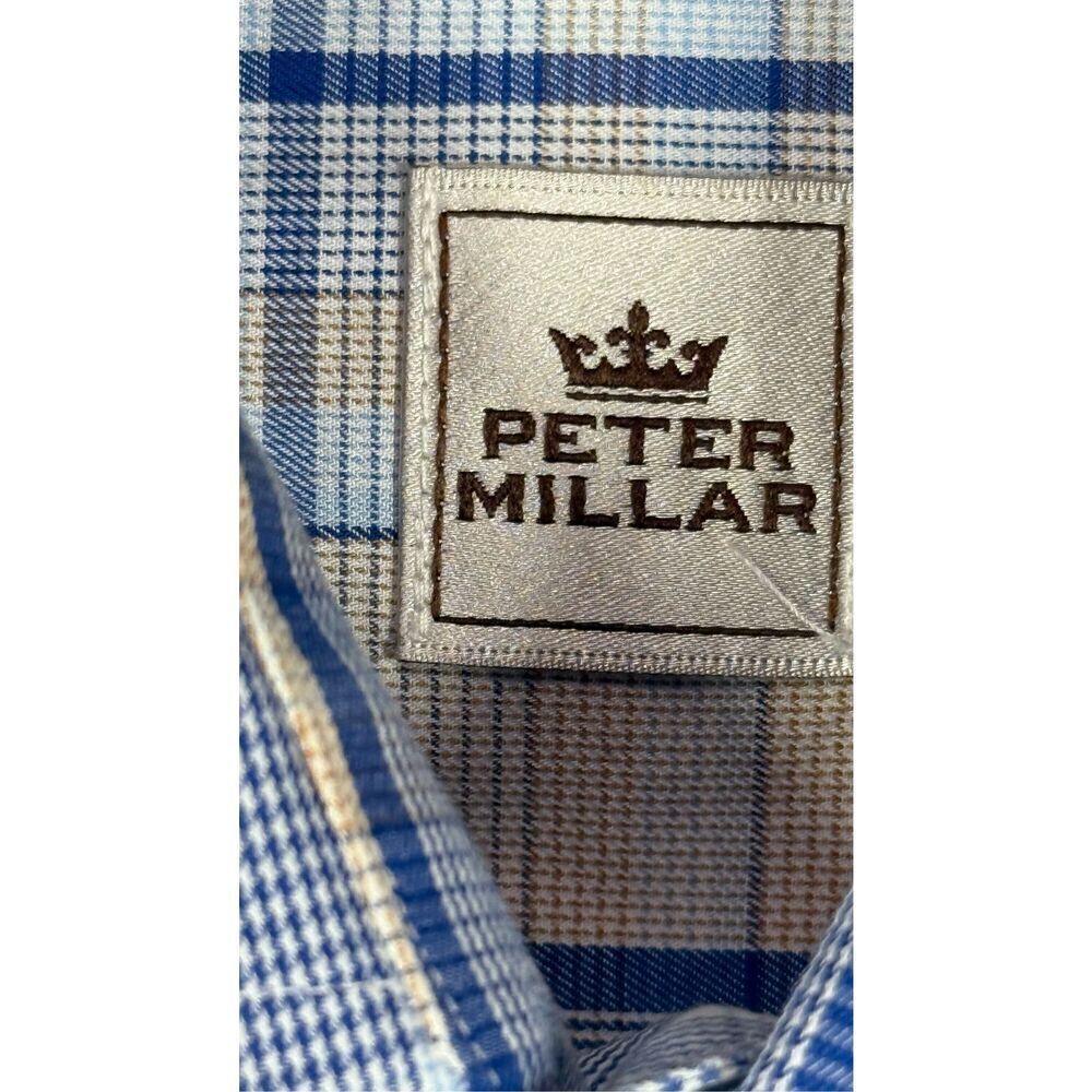 Peter Millar men’s plaid button-down shirt size medium - Picture 5 of 7